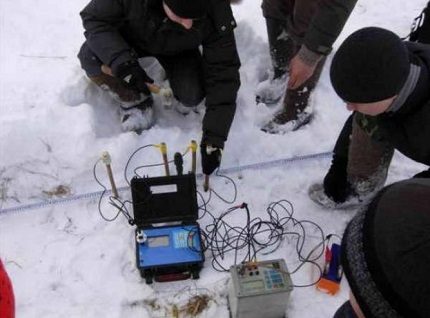 Équipement de recherche d'eau