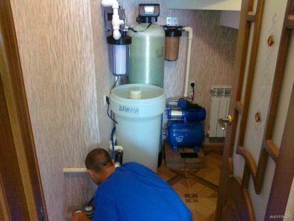 Installation d'un adoucisseur d'eau