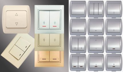 A variety of switches for the home