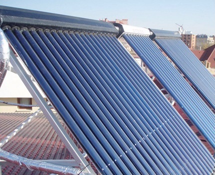 Zonnecollector voor een particuliere woningverwarming