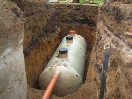 Fosse d'excavation pour KNS