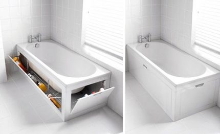 Hinged bathtub
