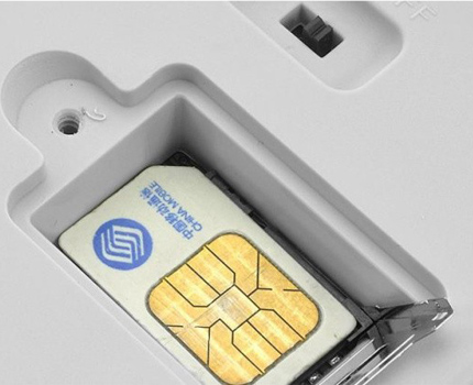 Simkaart in GSM-aansluiting