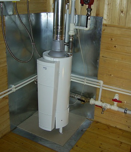 Installatie van een vloergasketel