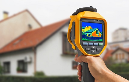 Warmtebeeldcamera om het exacte warmteverlies te bepalen