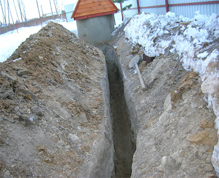 Watervoorzieningssysteem reparatie in de winter