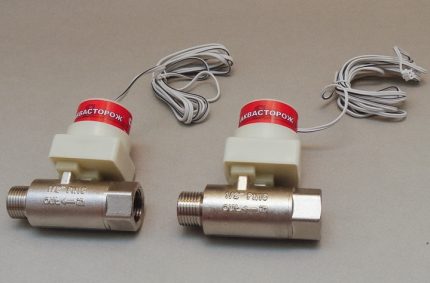 Elektrische kranen van het Aquastorozh-beveiligingssysteem