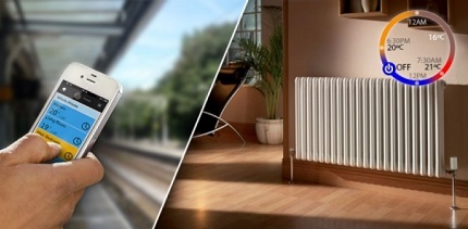 Afstandsbediening voor verwarming