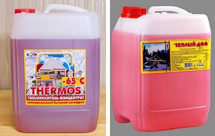 Mga parameter ng antifreeze - coolant para sa mga sistema ng pag-init ng tubig