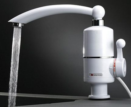 Kraan voor doorstroomverwarmer