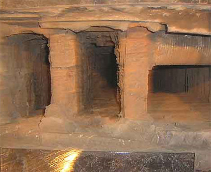 Ventilatieschacht van een oud huis