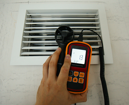 Tractie meten in het ventilatiesysteem