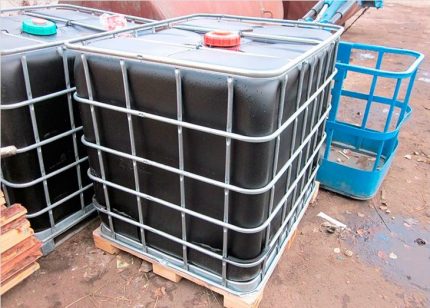 Eurocubes als container voor een septic tank