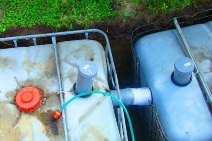 We vallen in slaap met een septic tank van eurocubes