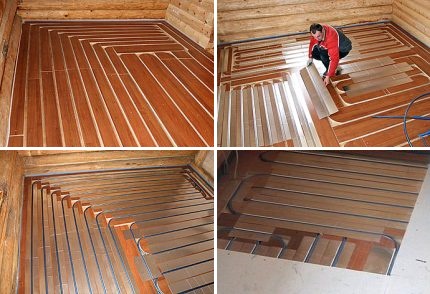 Lắp đặt sàn nước ấm dưới lớp vải sơn