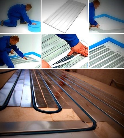 Thiết bị của sàn cách nhiệt nước dưới lớp vải sơn