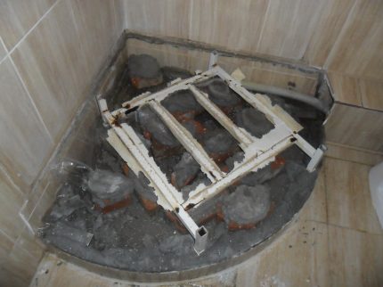 Doe-het-zelf doucheframe