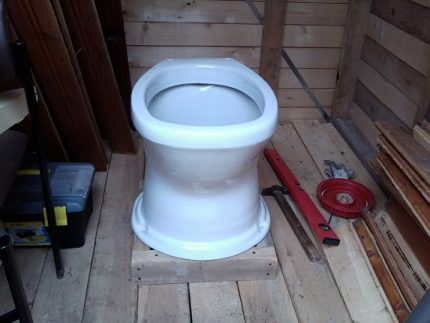 Pagpapalakas sa sahig ng banyo sa kalye