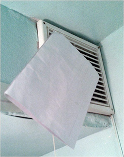 Checking ventilation draft