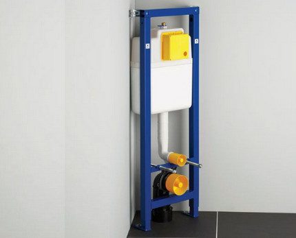 Installatie van hoektoilet