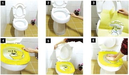 Các giai đoạn làm sạch nhà vệ sinh bằng giấy bạc