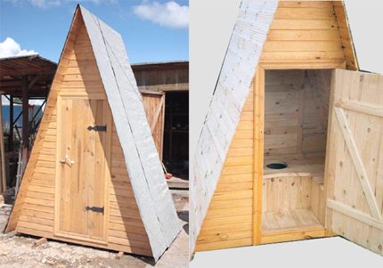 Hut toilet doors