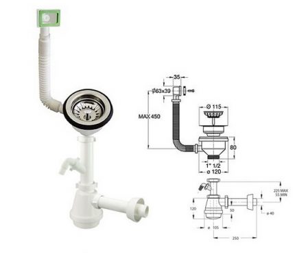 Drain design with overflow