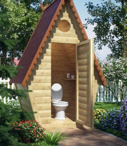 Rustiek toilet