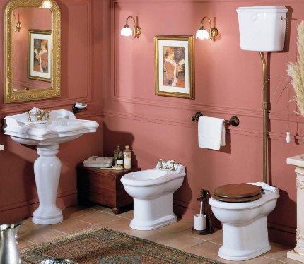 Toilet mangkok na may hinged tank tank