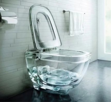 Glass toilet