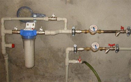 Unité de comptage d'eau du système d'alimentation en eau