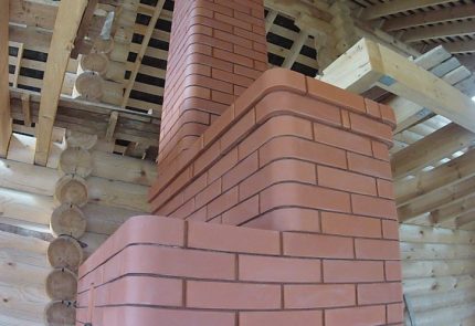Ống khói gạch trên lò sưởi