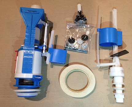 Aparte armaturen voor het toilet