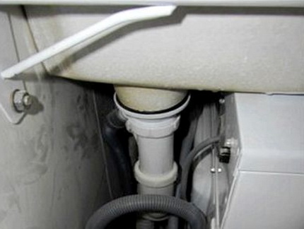 Een waterleliespoel boven een wasmachine monteren
