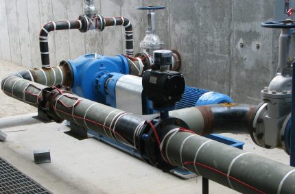Pipes with self-regulating heating cable