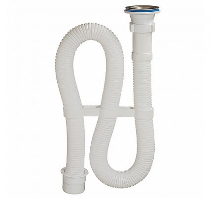 Corrugated siphon