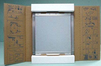 Installation instructions for packaging material