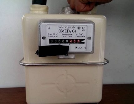 Gasmeter met temperatuurcorrector