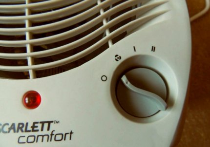Instelling verwarmingsvermogen