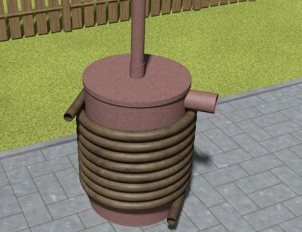 Modèle avec serpentin à air