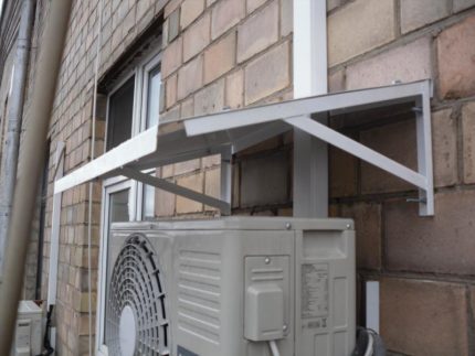 Canopy over the external block