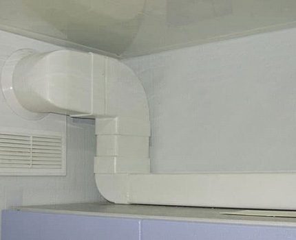 White plastic duct