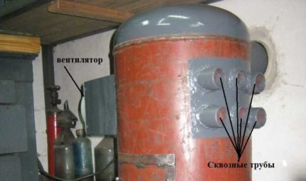 Potkachel met een ventilator