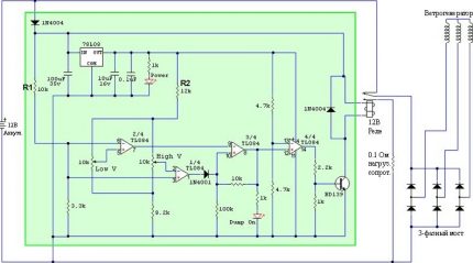 Circuit contrôleur sur tl084