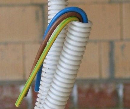 Drie-aderige kabel