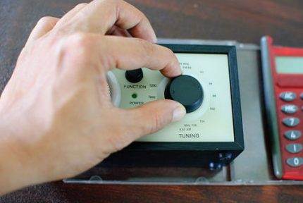 Metaaldetector gemaakt van ontvanger