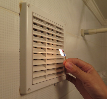 Fire isn't the best way to test ventilation.