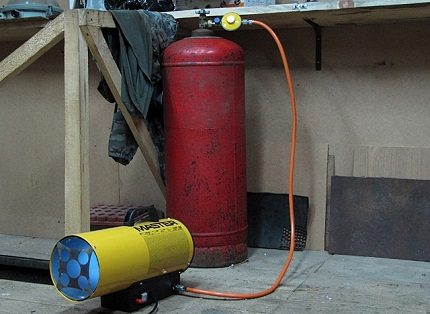 Verwarm het pistool met een gasfles