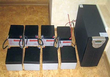 IHD met een extern batterijsysteem