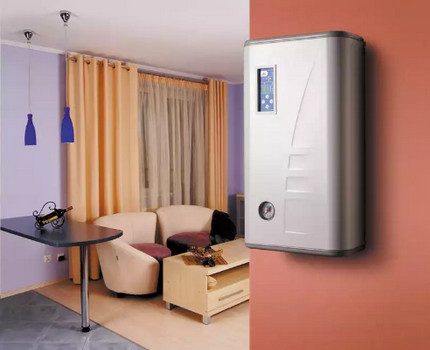 Wandgemonteerde elektrische boiler in het appartement